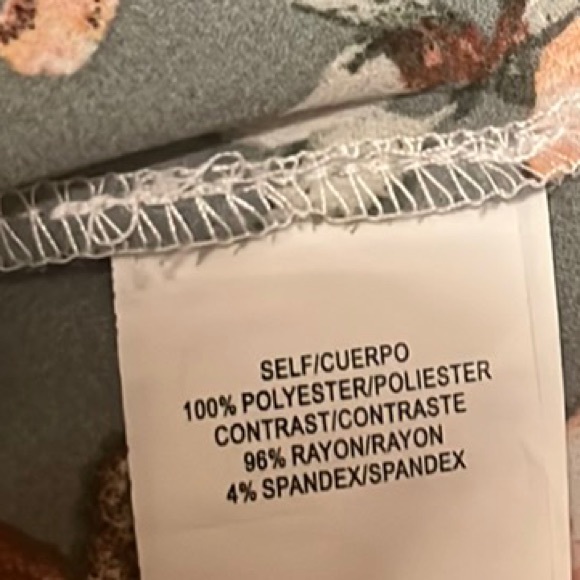 Jolt, Rolled Sleeves, Floral Print,Striped Print Top, Multi Colors, Size XS - Picture 4 of 5